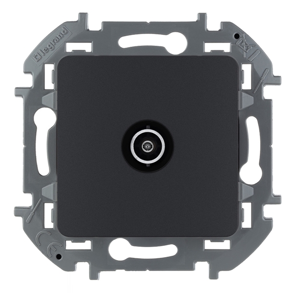 Розетка TV ''звезда'' - 2 дБ, 0-2400 мГц - Inspiria - антрацит