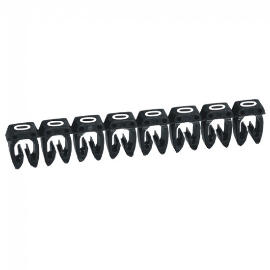 Маркер CAB 3 для кабеля 4-6 мм² - цифра ''0'' - черный