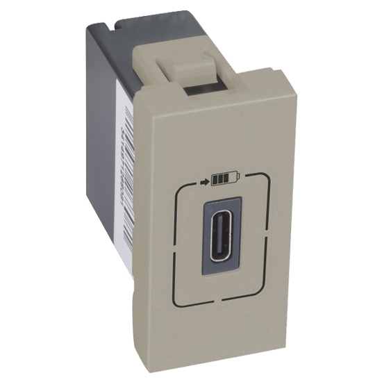 Розетка USB C-тип 1.5 A - 1 модуль - Arteor - Champagne