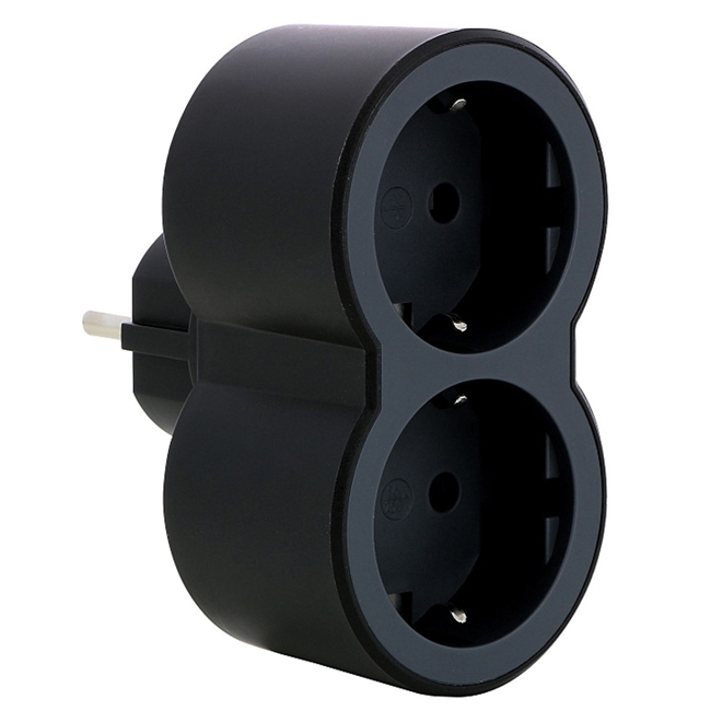 Многорозеточный блок 2 x 2К+3 - Legrand Элиум - черный