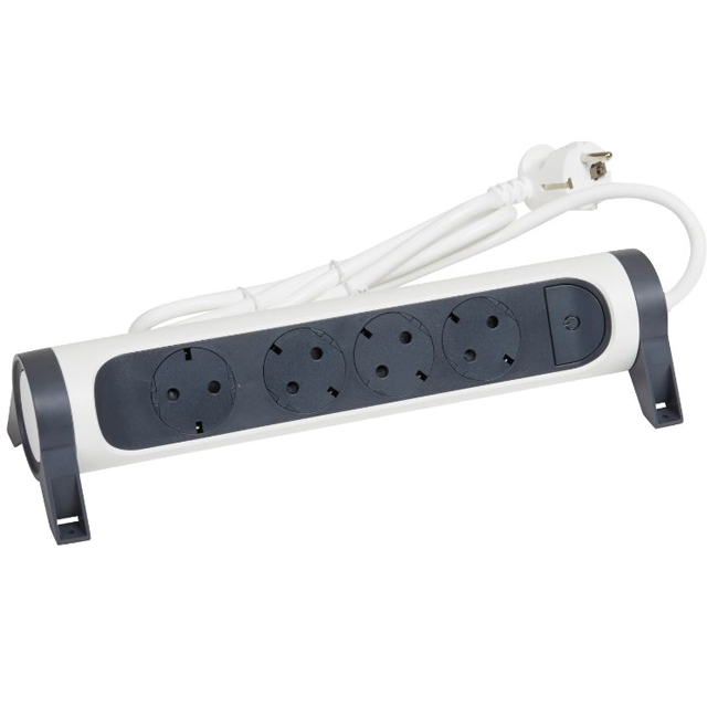 Многорозеточный блок ''Комфорт'' 4 x 2К+З - с кабелем длиной 3 м