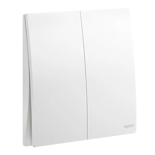 Выключатель двухклавишный - Mallia - Matt White