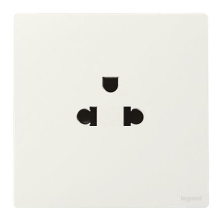 Розетка 2P+E Euro-US стандарт - Mallia - Matt White