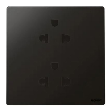 Розетка 2x2P+E Euro-US стандарт - Mallia - Matt Black