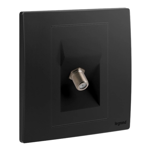 Розетка TV ''F'' 0-2400 MHz - Mallia - Matt Black