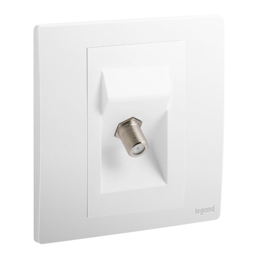 Розетка TV ''F'' 0-2400 MHz - Mallia - Matt White