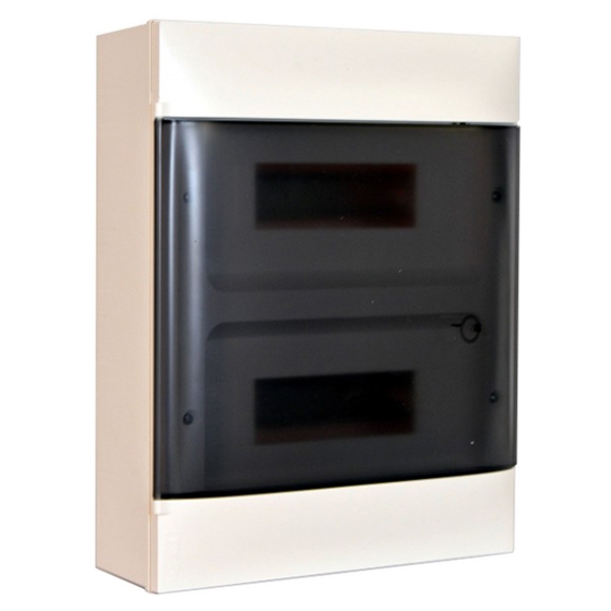 Щиток накладной - Practibox S - 24 модуля - дымчатая дверь