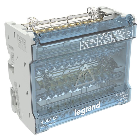 Модульный распределительный блок - 12 подключений 40A