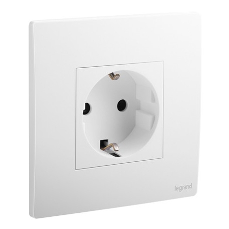 Розетка 2P+E - Mallia - Matt White