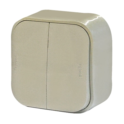 Переключатель двухклавишный - Forix - слоновая кость