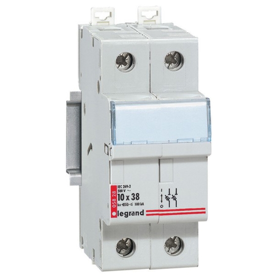 Держатель плавких вставок - 2P 500V - 10x38 мм