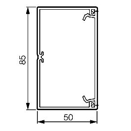 Кабель-канал - DLP-S - 85x50 мм с крышкой - 2 метра - белый