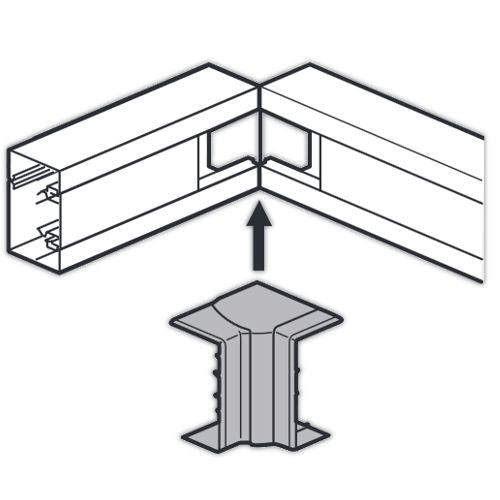 Внутренний изменяемый угол от 80° до 120° - для кабель-каналов DLP-S 100x50