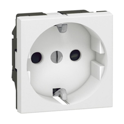 Розетка 2К+3 - 2 модуля - Mosaic - без шторок - белый