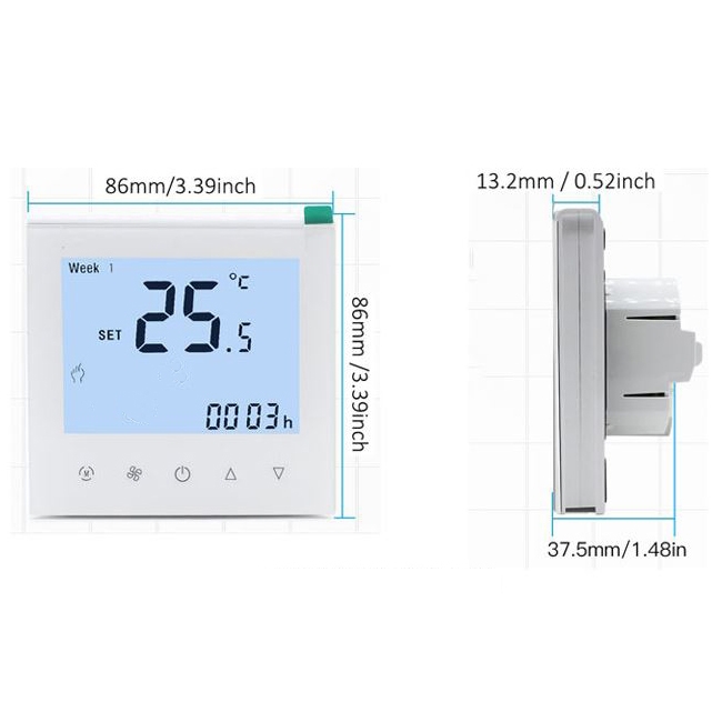 Терморегулятор для водяного теплого пола WF11-3A - черный