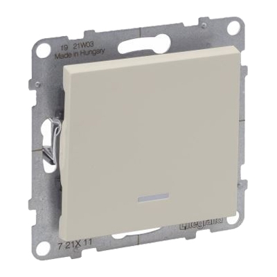 Выключатель одноклавишный с подсветкой/индикацией - Suno - слоновая кость