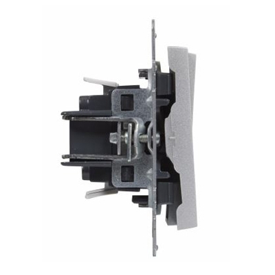 Выключатель двухклавишный - Suno - алюминий