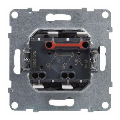 Выключатель двухклавишный - Suno - белый