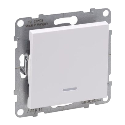 Переключатель одноклавишный с подсветкой/индикацией - Suno - белый