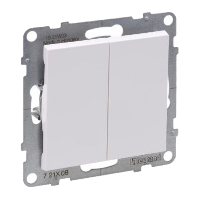 Переключатель двухклавишный - Suno - белый