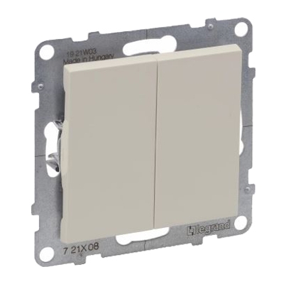 Переключатель двухклавишный - Suno - слоновая кость