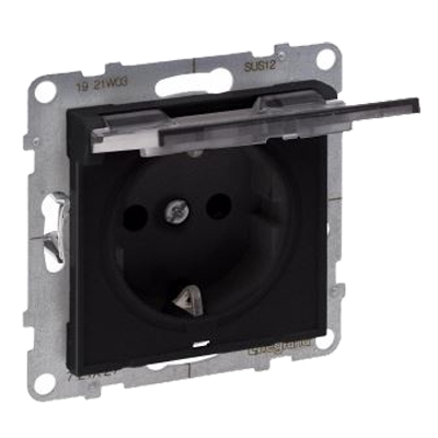 Розетка 2К+З IP21 - Suno - антрацит