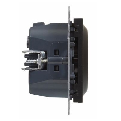 Розетка 2К+З с USB Type-C - Suno - антрацит