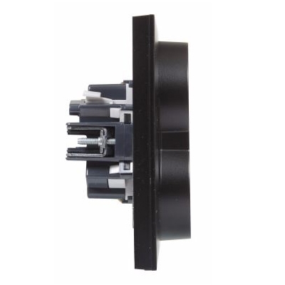 Розетка 2x2К+З со шторками - Suno - антрацит