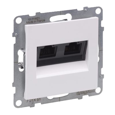 Розетка 2xRJ45 5e UTP - Suno - белый