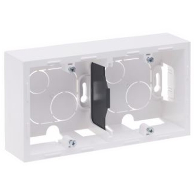 Коробка накладного монтажа - 2 поста - Suno - белый