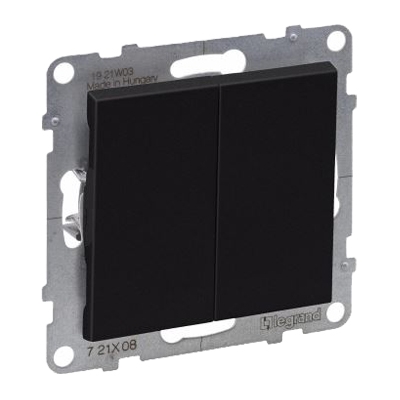 Переключатель двухклавишный - Suno - антрацит