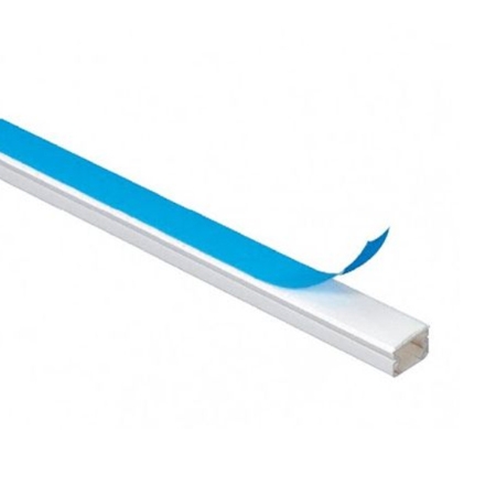 Мини-канал - DLP-S - 40x16 мм с крышкой - самоклей - 2 метра - белый