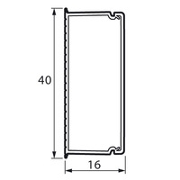 Мини-канал - DLP-S - 40x16 мм с крышкой - самоклей - 2 метра - белый