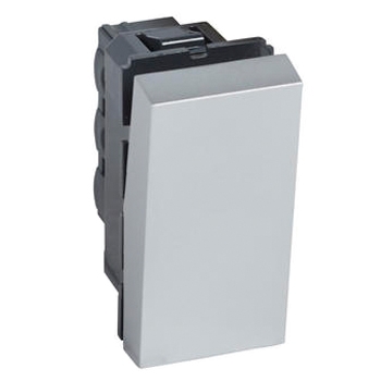 Выключатель одноклавишный 10AX - 1 модуль - Arteor - Soft Aluminum