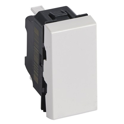 Переключатель на 2 направления - 1 модуль - Mosaic - белый