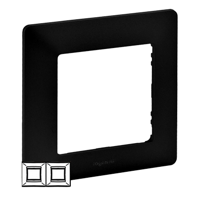 Рамка 2 поста - Valena Life - черный