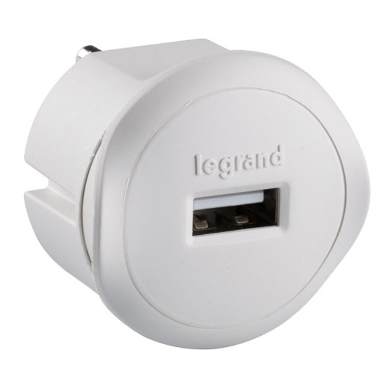 Зарядное устройство USB - Legrand - 230В, 1,5А, 5В - белый