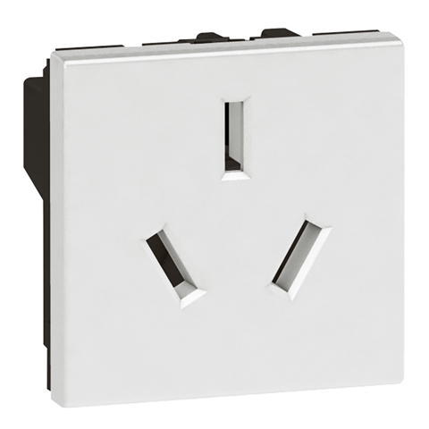 Розетка Chinese 2P+E - 2 модуля - Arteor - White