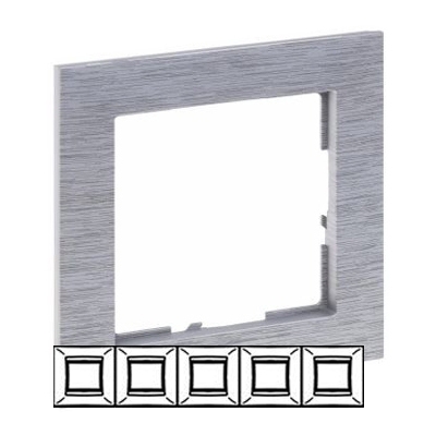 Рамка 5 постов - Suno - brushed aluminium