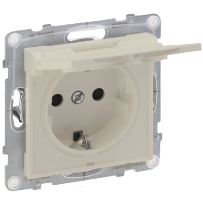 Розетка 2К+З IP44 - Suno - слоновая кость