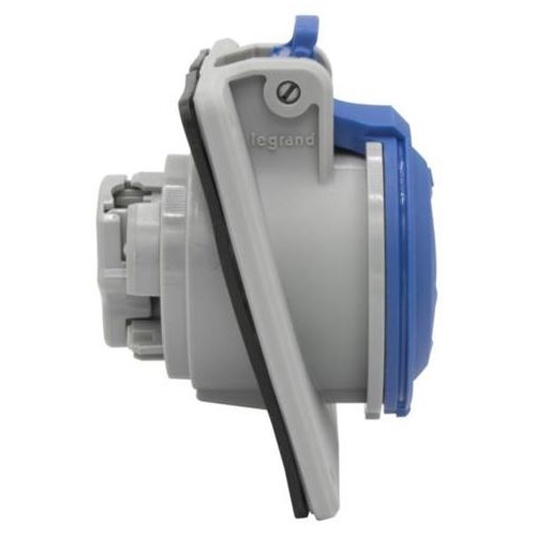 Встраиваемая наклонная розетка 2К+З 16А 230В IP44 - P17 Tempra Pro