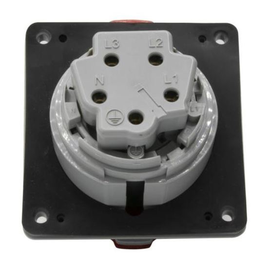 Встраиваемая наклонная розетка 3К+Н+З 16А 380В IP44 - P17 Tempra Pro