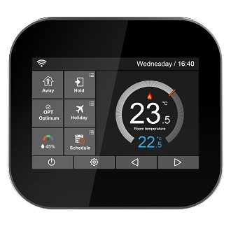 Термостат для электрических теплых полов с WIFI - черный/серебристый