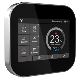 Термостат для электрических теплых полов с WIFI - черный/серебристый