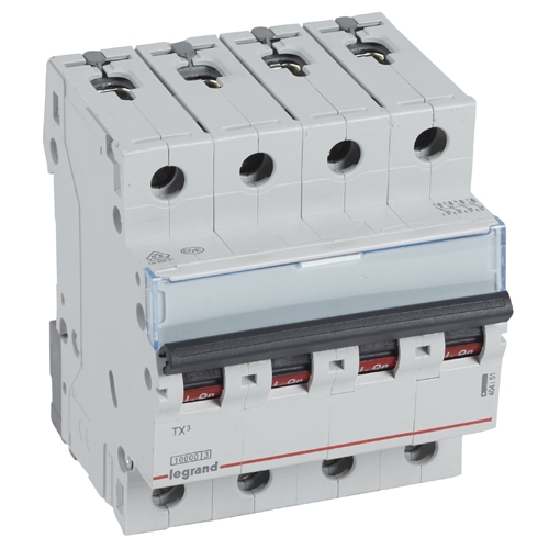 Автоматический выключатель - TX3 6000 4P, C6A 10kA BIC