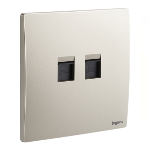 Розетка 2xRJ45 5e UTP - Mallia - Champagne