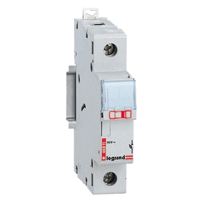 Держатель плавких вставок - 1P+N 10 A, 8.5x23 мм