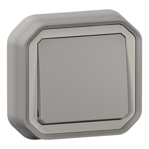 Переключатель одноклавишный - Plexo IP55 - серый