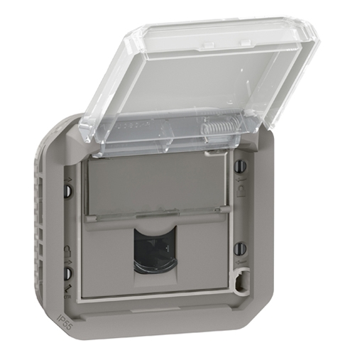 Розетка RJ45 6 FTP - Plexo IP55 - серый