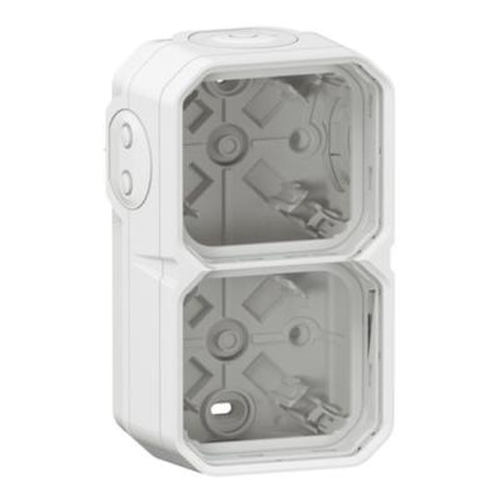 Коробка 2 поста, горизонтальная - Plexo IP55 - белый
